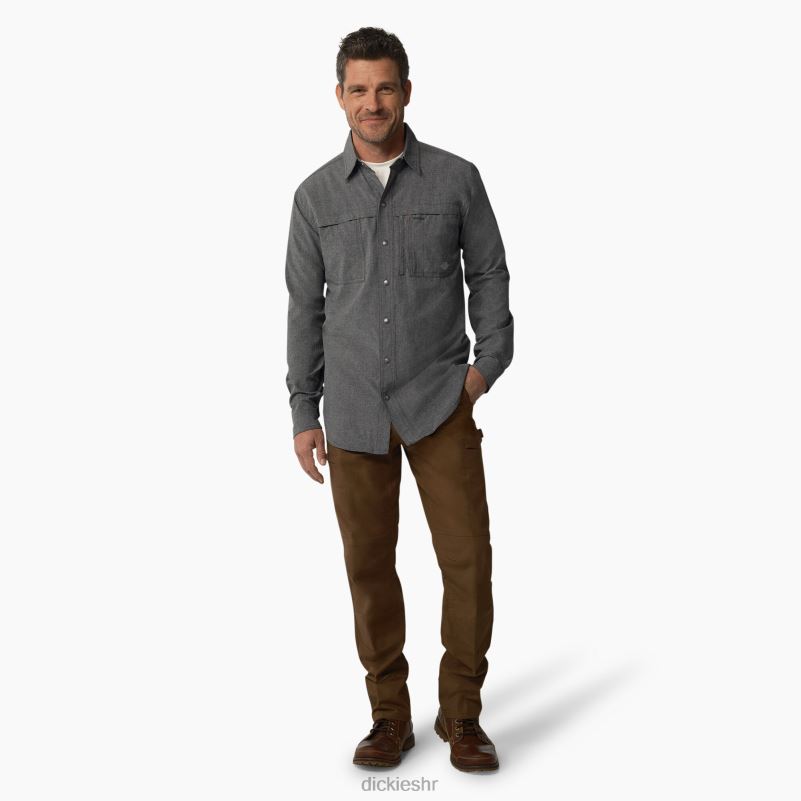 cool radna majica dugih rukava muškarci Dickies drveni ugljen (cdh) 6BPL6678 radna odjeća