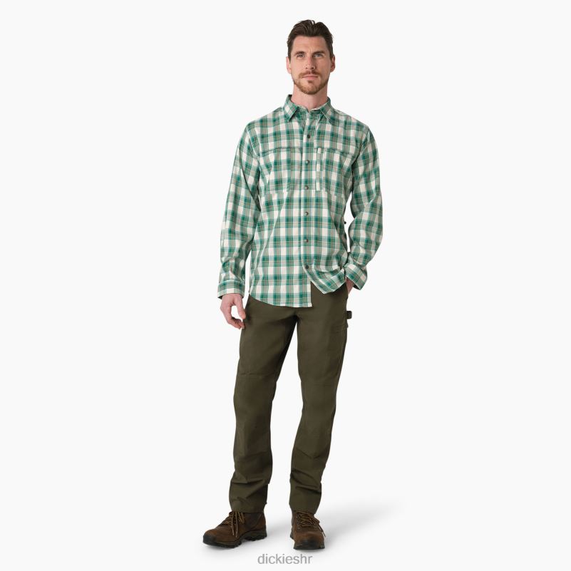 cool radna majica dugih rukava muškarci Dickies karirano duboko jezero/mahovina (a2g) 6BPL6676 radna odjeća