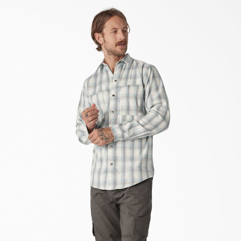cool radna majica dugih rukava muškarci Dickies prozirno plavo/dimno karirano (b1h) 6BPL6677 radna odjeća