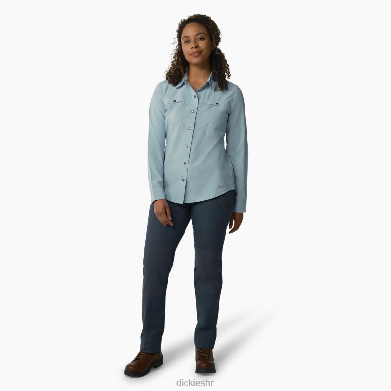 cooling roll-tab radna košulja žene Dickies čisto plava (eud) 6BPL61675 radna odjeća