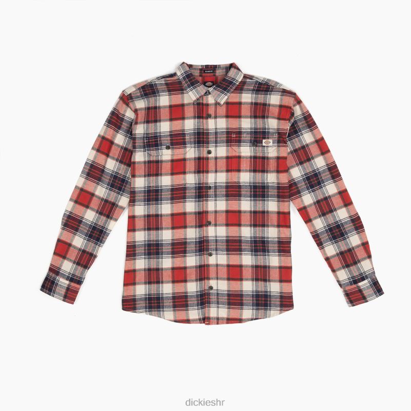 flex flanelska košulja dugih rukava muškarci Dickies rastopljena lava/zobena kaša (b2g) 6BPL6724 radna odjeća