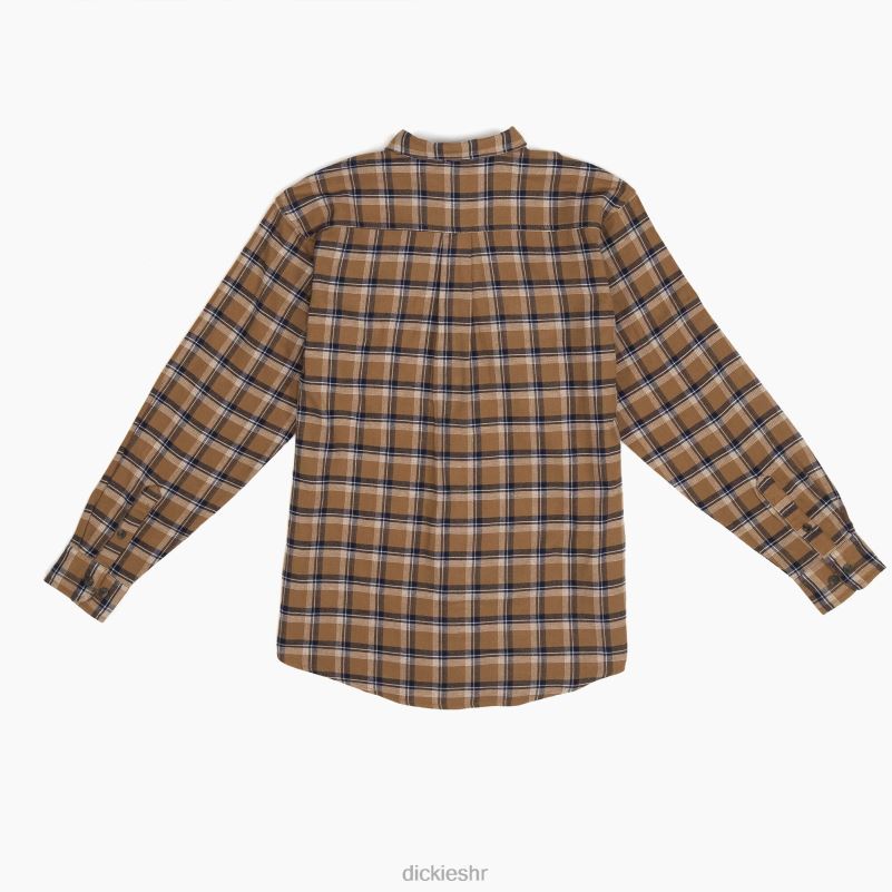 flex flanelska košulja dugih rukava muškarci Dickies smeđa patka/tinta tamnoplavi karirani (a1v) 6BPL6720 radna odjeća