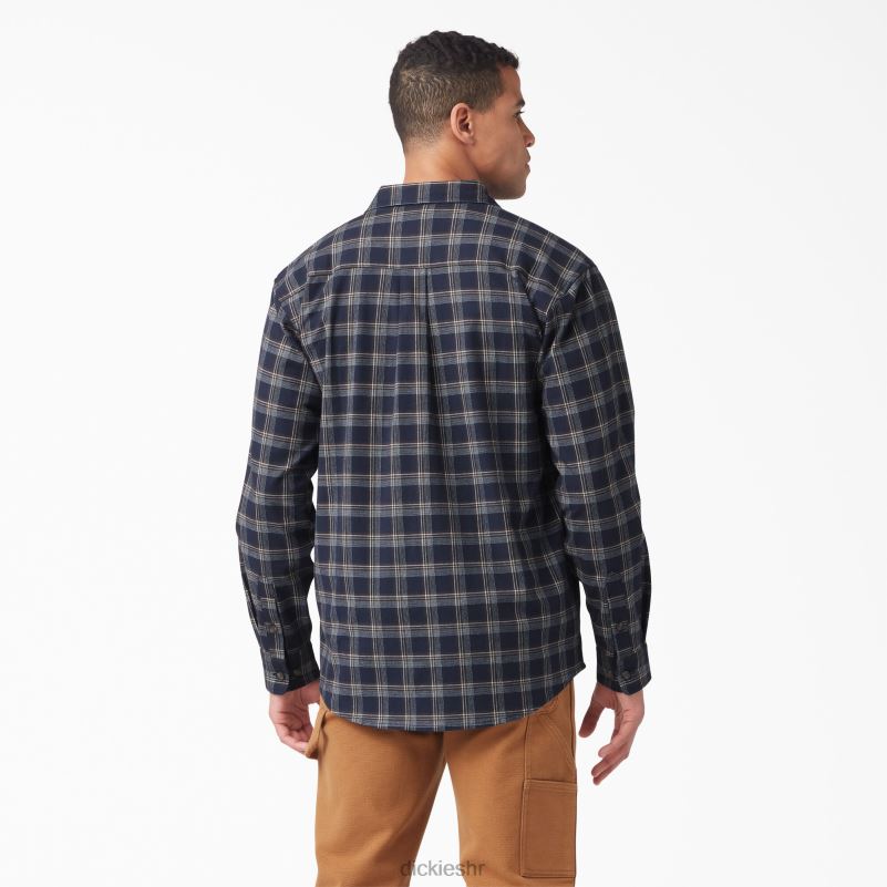 flex flanelska košulja dugih rukava muškarci Dickies tamnoplavi/čokoladno smeđi karirani (b1r) 6BPL6723 radna odjeća