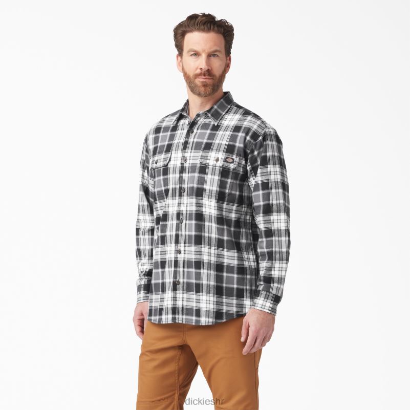 flex flanelska košulja dugih rukava muškarci Dickies ugljen/crni karirani (a2f) 6BPL6721 radna odjeća