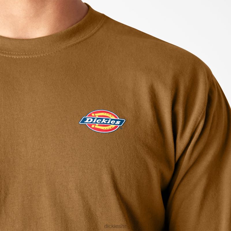 grafička majica s radnom odjećom dugih rukava muškarci Dickies smeđa patka (bd) 6BPL6577 radna odjeća