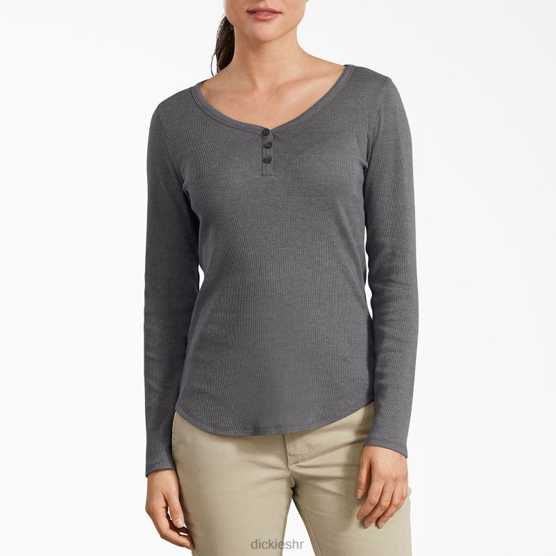 henley majica dugih rukava žene Dickies grafitno siva (gad) 6BPL62121 radna odjeća
