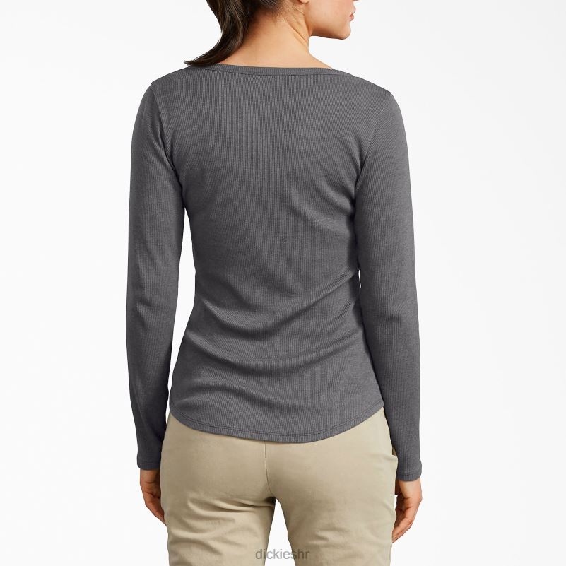 henley majica dugih rukava žene Dickies grafitno siva (gad) 6BPL62121 radna odjeća