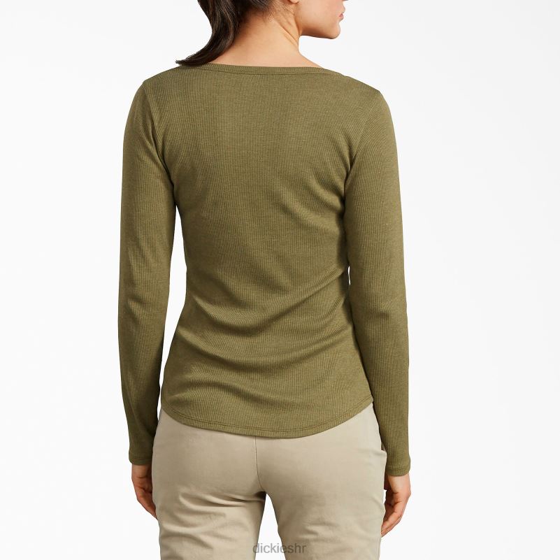 henley majica dugih rukava žene Dickies maslina (uod) 6BPL62124 radna odjeća