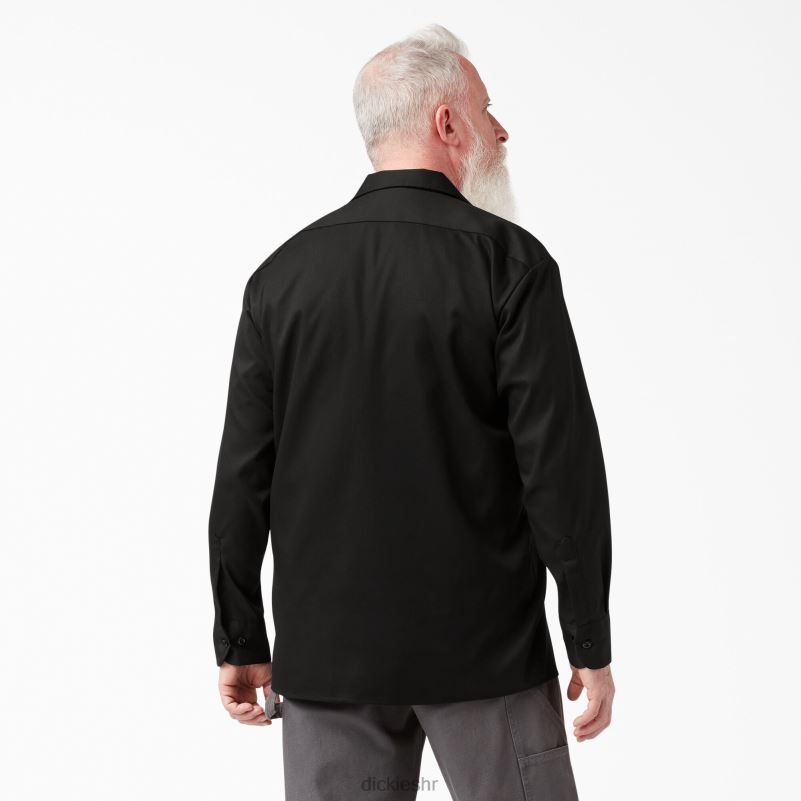 radna košulja dugih rukava opuštenog kroja muškarci Dickies crna (bk) 6BPL6640 radna odjeća
