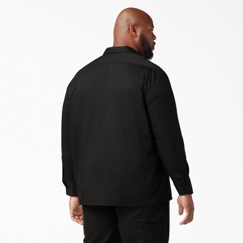 radna košulja dugih rukava opuštenog kroja muškarci Dickies crna (bk) 6BPL6640 radna odjeća