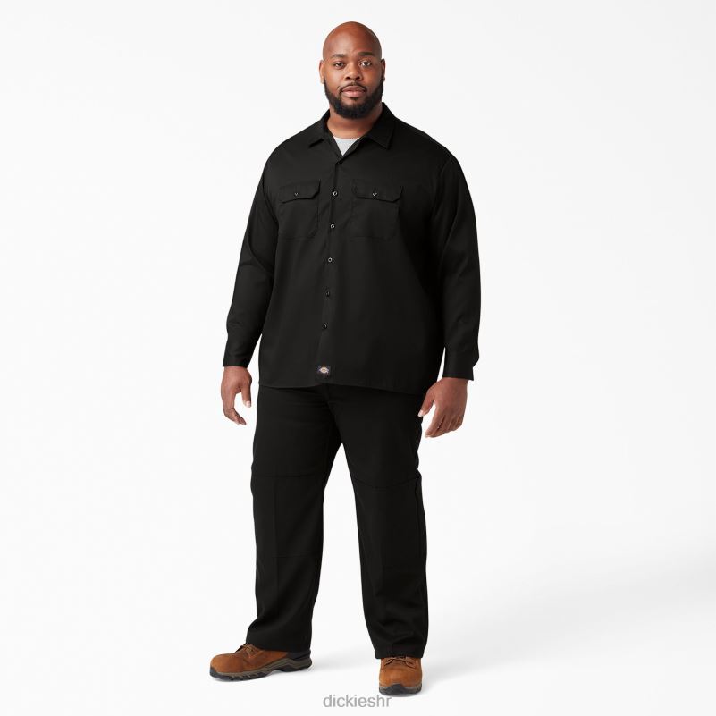 radna košulja dugih rukava opuštenog kroja muškarci Dickies crna (bk) 6BPL6640 radna odjeća