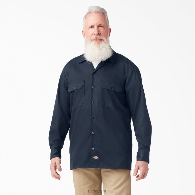 radna košulja dugih rukava opuštenog kroja muškarci Dickies tamnoplava (dn) 6BPL6642 radna odjeća