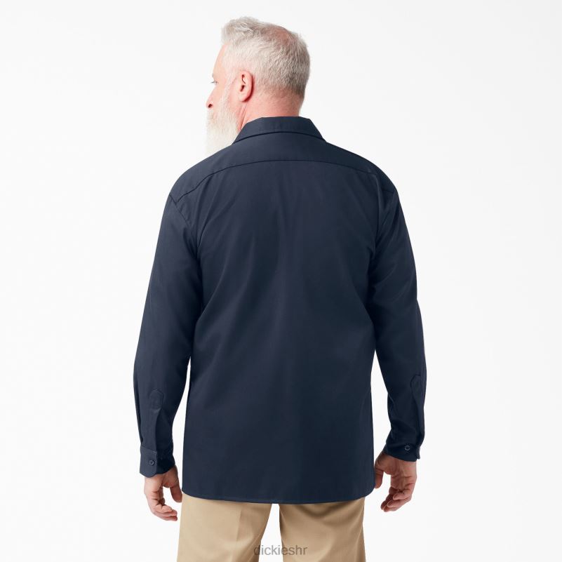radna košulja dugih rukava opuštenog kroja muškarci Dickies tamnoplava (dn) 6BPL6642 radna odjeća