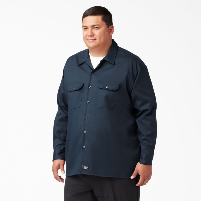 radna košulja dugih rukava opuštenog kroja muškarci Dickies tamnoplava (dn) 6BPL6642 radna odjeća