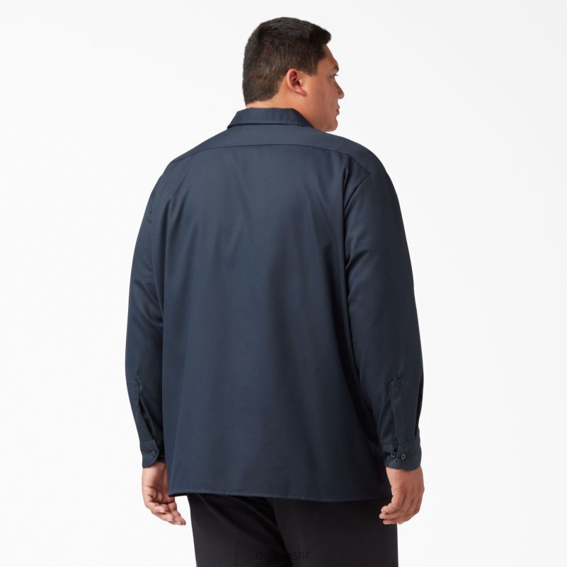 radna košulja dugih rukava opuštenog kroja muškarci Dickies tamnoplava (dn) 6BPL6642 radna odjeća