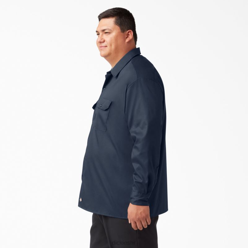 radna košulja dugih rukava opuštenog kroja muškarci Dickies tamnoplava (dn) 6BPL6642 radna odjeća