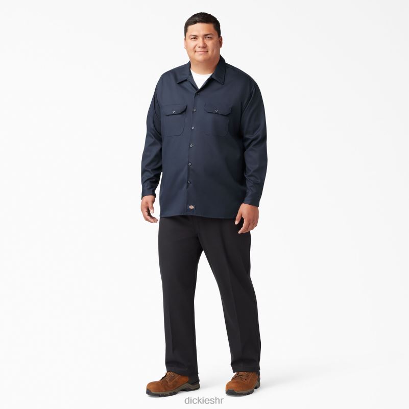 radna košulja dugih rukava opuštenog kroja muškarci Dickies tamnoplava (dn) 6BPL6642 radna odjeća