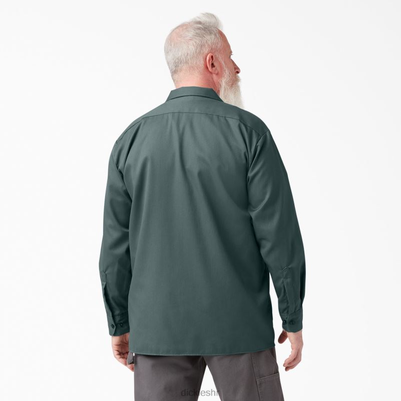 radna majica dugih rukava muškarci Dickies Lincoln Green (ln) 6BPL6564 radna odjeća