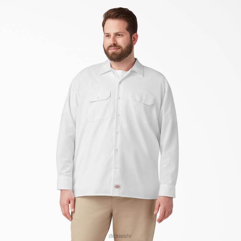 radna majica dugih rukava muškarci Dickies bijelo (wh) 6BPL6568 radna odjeća