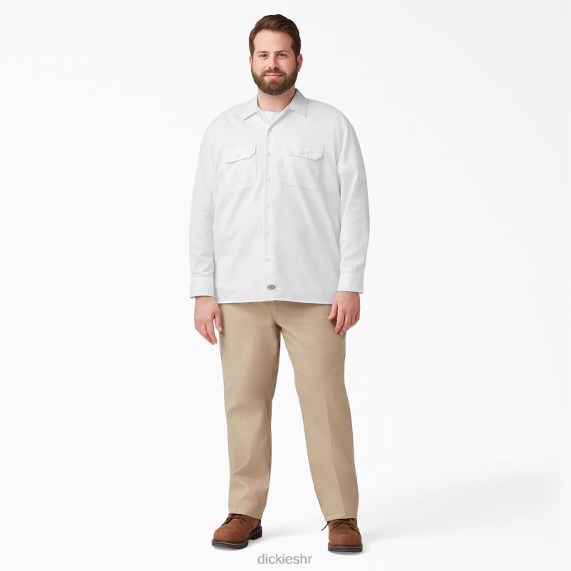 radna majica dugih rukava muškarci Dickies bijelo (wh) 6BPL6568 radna odjeća