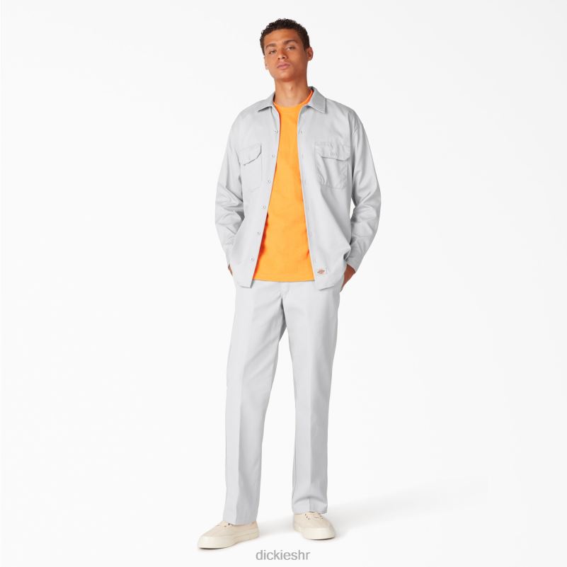 radna majica dugih rukava muškarci Dickies bijelo (wh) 6BPL6568 radna odjeća