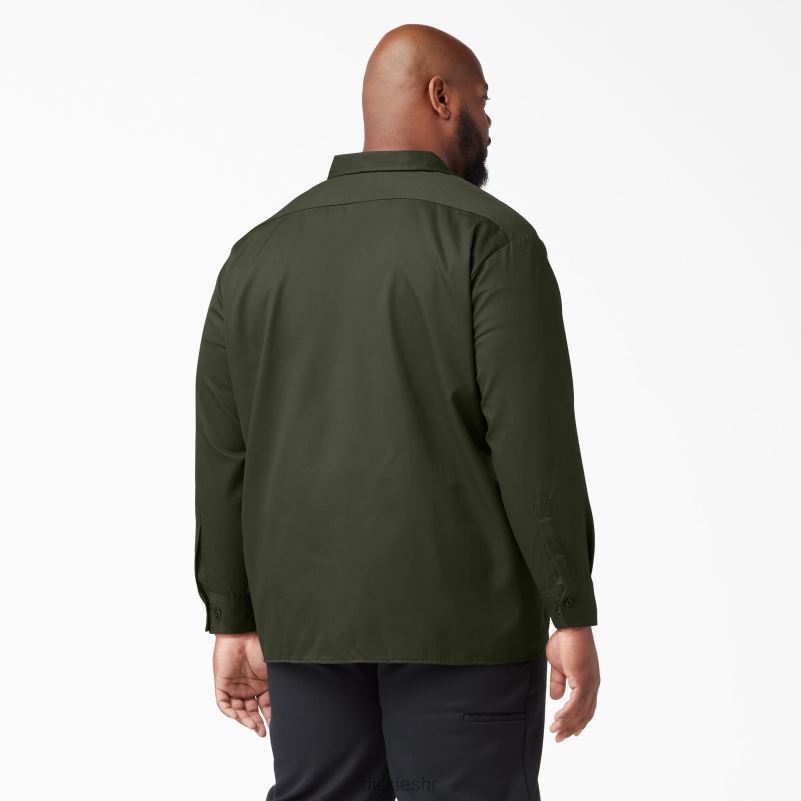 radna majica dugih rukava muškarci Dickies maslinasto zelena (og) 6BPL6566 radna odjeća