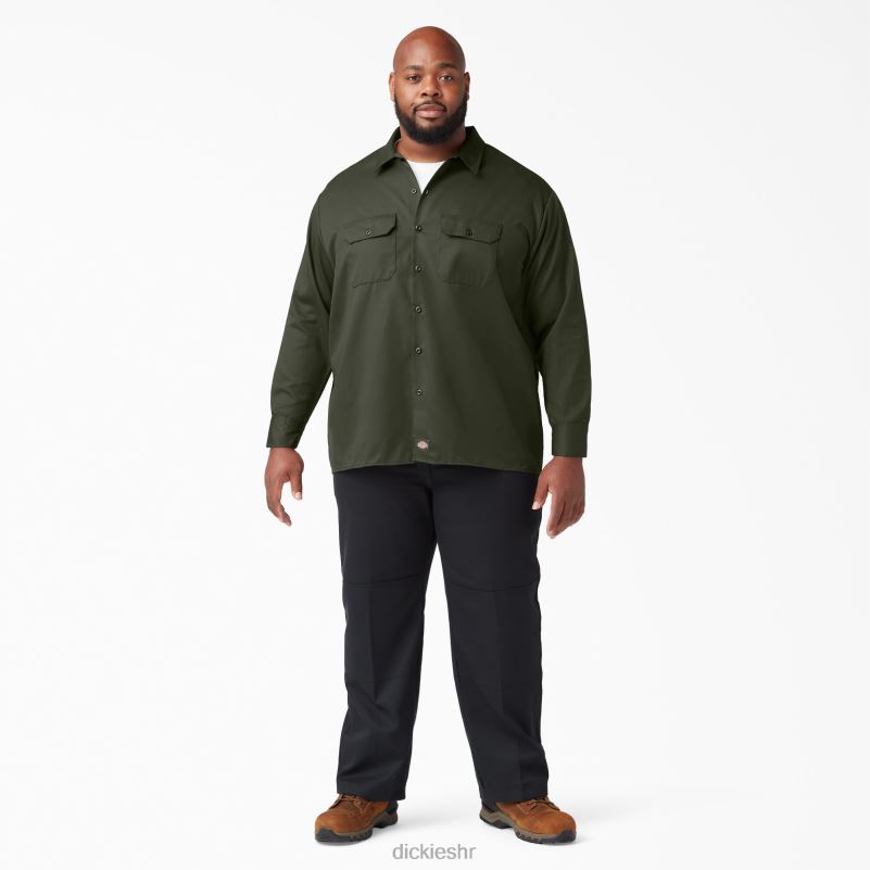 radna majica dugih rukava muškarci Dickies maslinasto zelena (og) 6BPL6566 radna odjeća