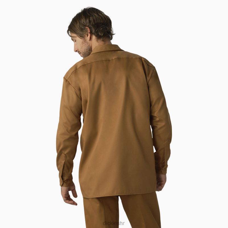 radna majica dugih rukava muškarci Dickies smeđa patka (wsd) 6BPL6569 radna odjeća