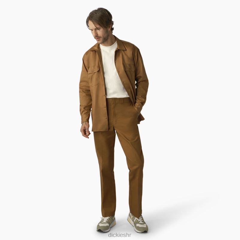 radna majica dugih rukava muškarci Dickies smeđa patka (wsd) 6BPL6569 radna odjeća