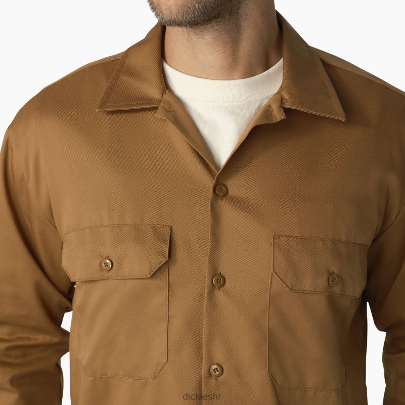 radna majica dugih rukava muškarci Dickies smeđa patka (wsd) 6BPL6569 radna odjeća