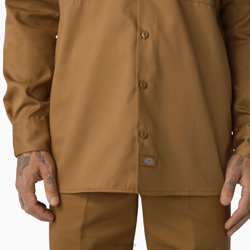 radna majica dugih rukava muškarci Dickies smeđa patka (wsd) 6BPL6569 radna odjeća