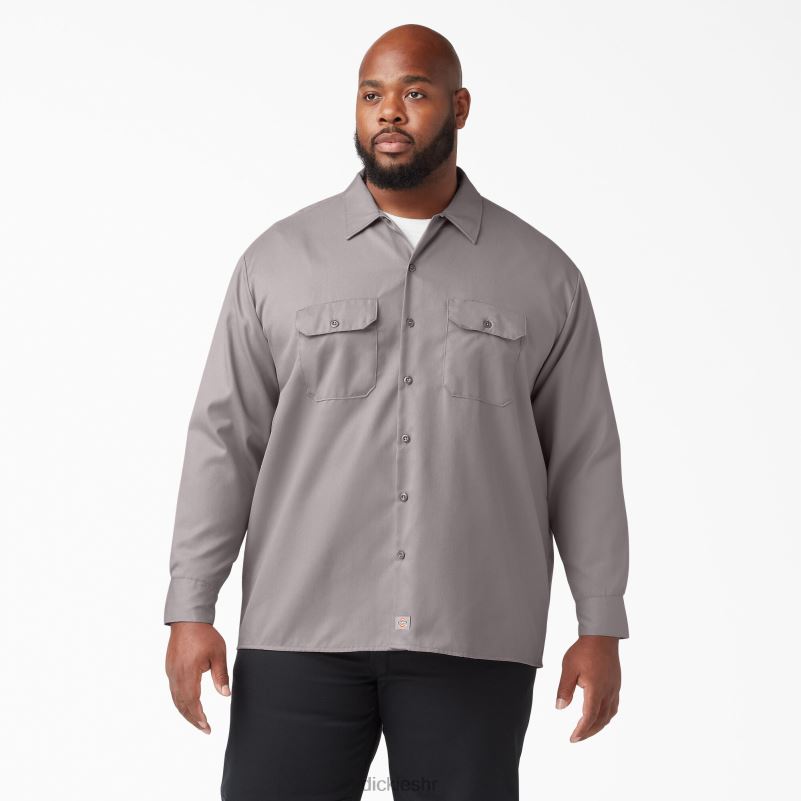 radna majica dugih rukava muškarci Dickies srebro (sv) 6BPL6567 radna odjeća