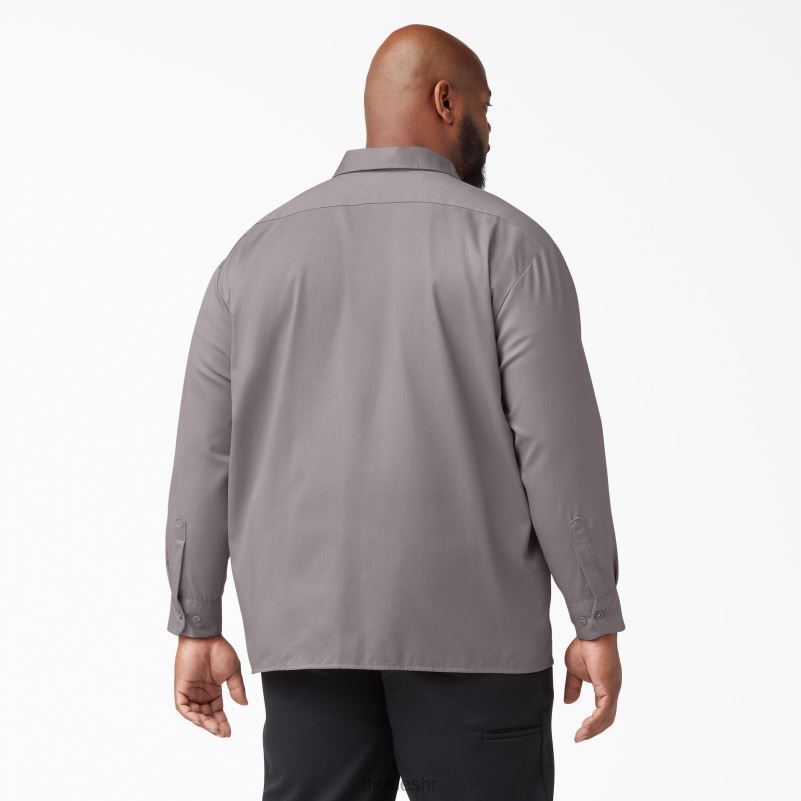radna majica dugih rukava muškarci Dickies srebro (sv) 6BPL6567 radna odjeća