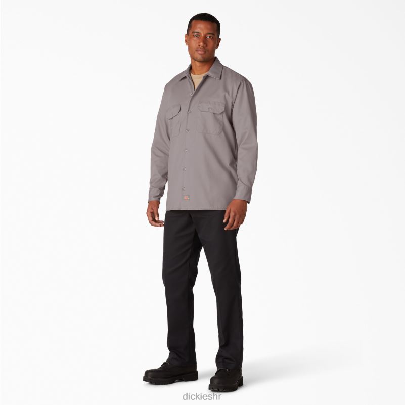 radna majica dugih rukava muškarci Dickies srebro (sv) 6BPL6567 radna odjeća