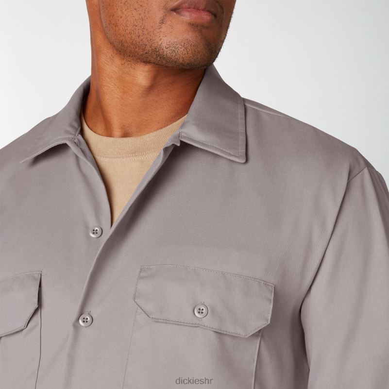 radna majica dugih rukava muškarci Dickies srebro (sv) 6BPL6567 radna odjeća