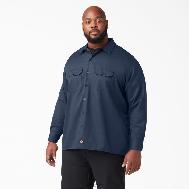 radna majica dugih rukava muškarci Dickies tamnoplava (nv) 6BPL6565 radna odjeća