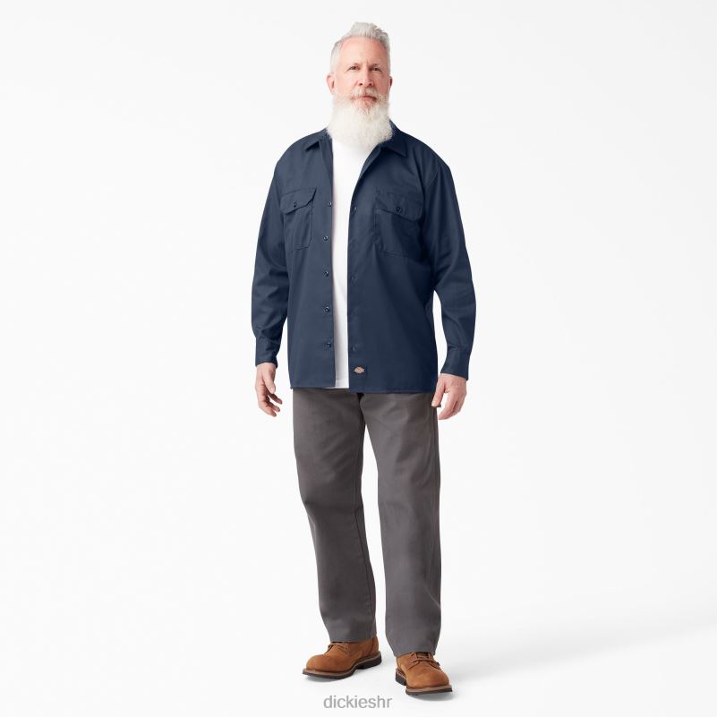radna majica dugih rukava muškarci Dickies tamnoplava (nv) 6BPL6565 radna odjeća