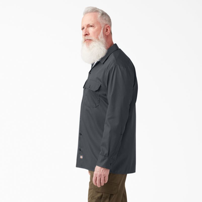 radna majica dugih rukava muškarci Dickies ugljen siva (ch) 6BPL6558 radna odjeća