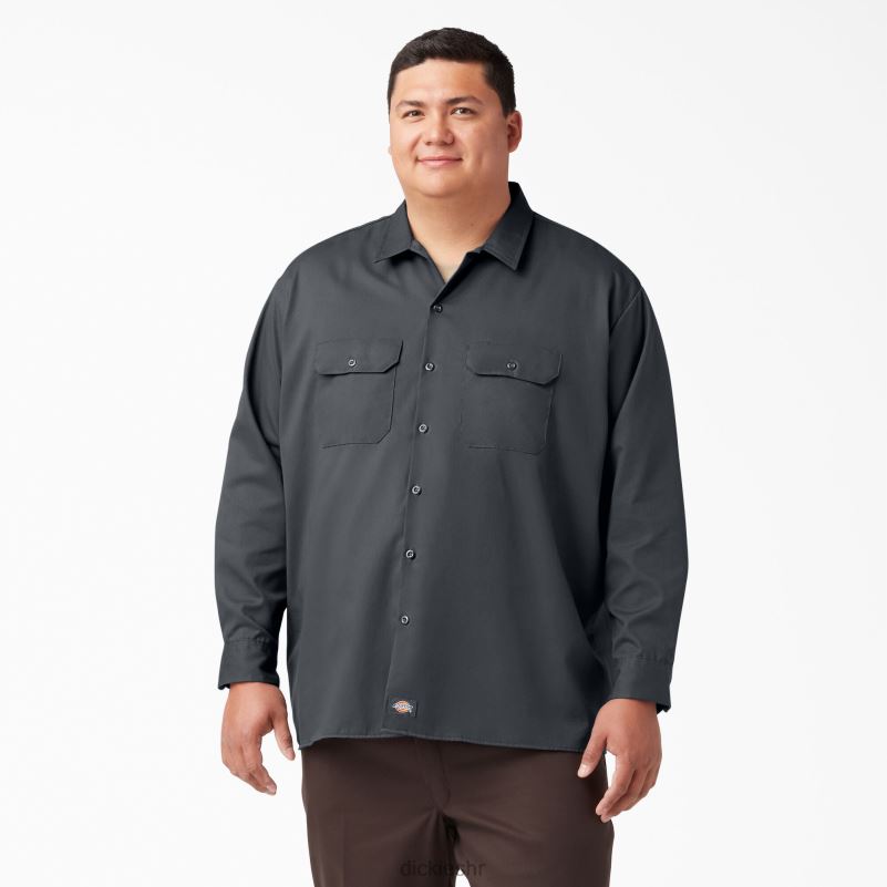 radna majica dugih rukava muškarci Dickies ugljen siva (ch) 6BPL6558 radna odjeća