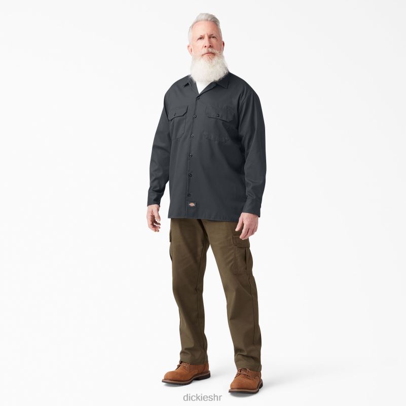 radna majica dugih rukava muškarci Dickies ugljen siva (ch) 6BPL6558 radna odjeća