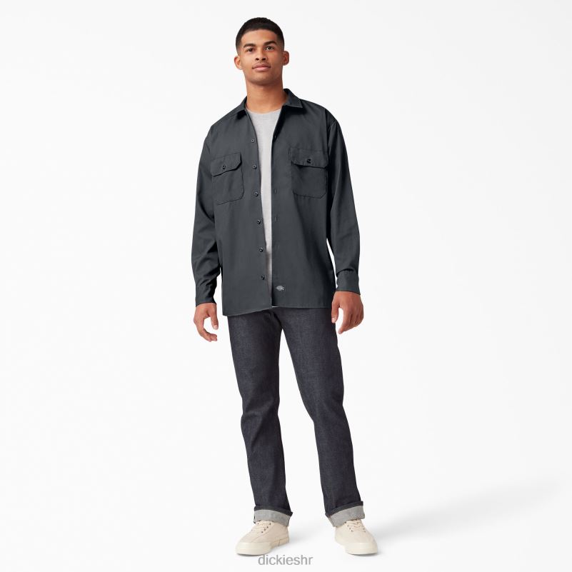 radna majica dugih rukava muškarci Dickies ugljen siva (ch) 6BPL6558 radna odjeća