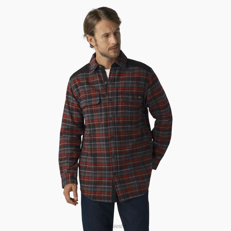 teška mišićava flanelska košulja muškarci Dickies bordo karirano (g2y) 6BPL6952 radna odjeća