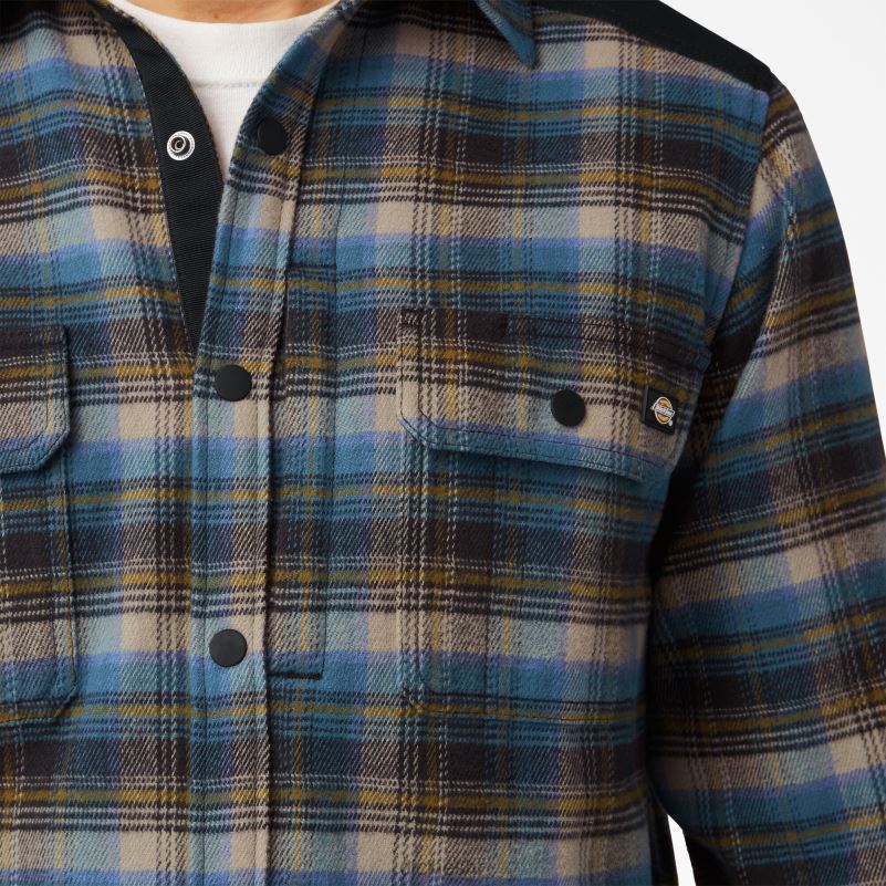 teška mišićava flanelska košulja muškarci Dickies karirani južni jesen (b2e) 6BPL6950 radna odjeća