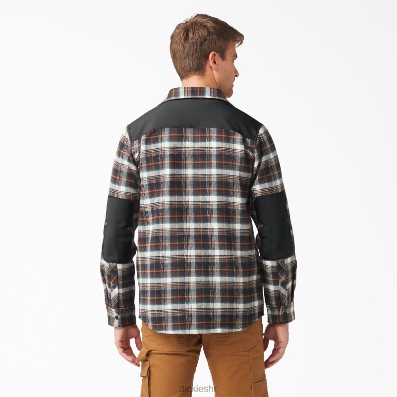 teška mišićava flanelska košulja muškarci Dickies čokoladno smeđi karirani (a1h) 6BPL6949 radna odjeća