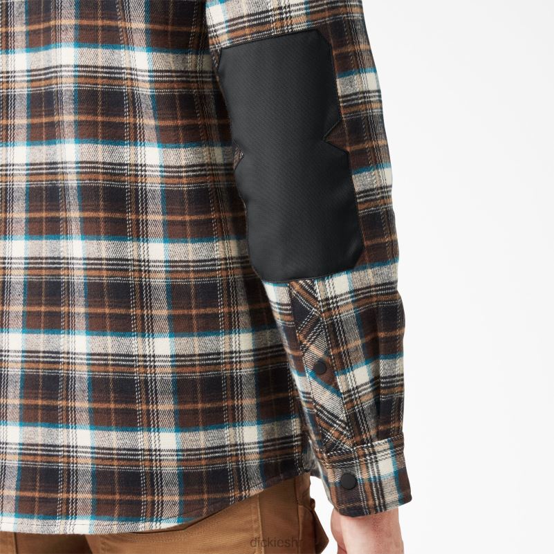 teška mišićava flanelska košulja muškarci Dickies čokoladno smeđi karirani (a1h) 6BPL6949 radna odjeća