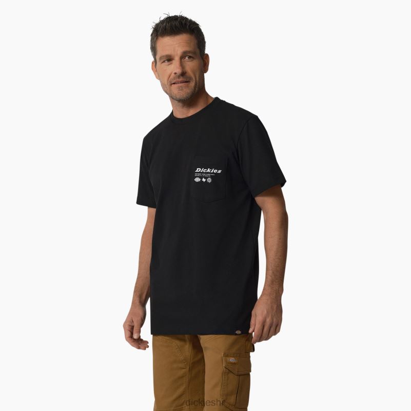 objedinjena radnom grafičkom majicom muškarci Dickies crna (b25) 6BPL6880 radna odjeća