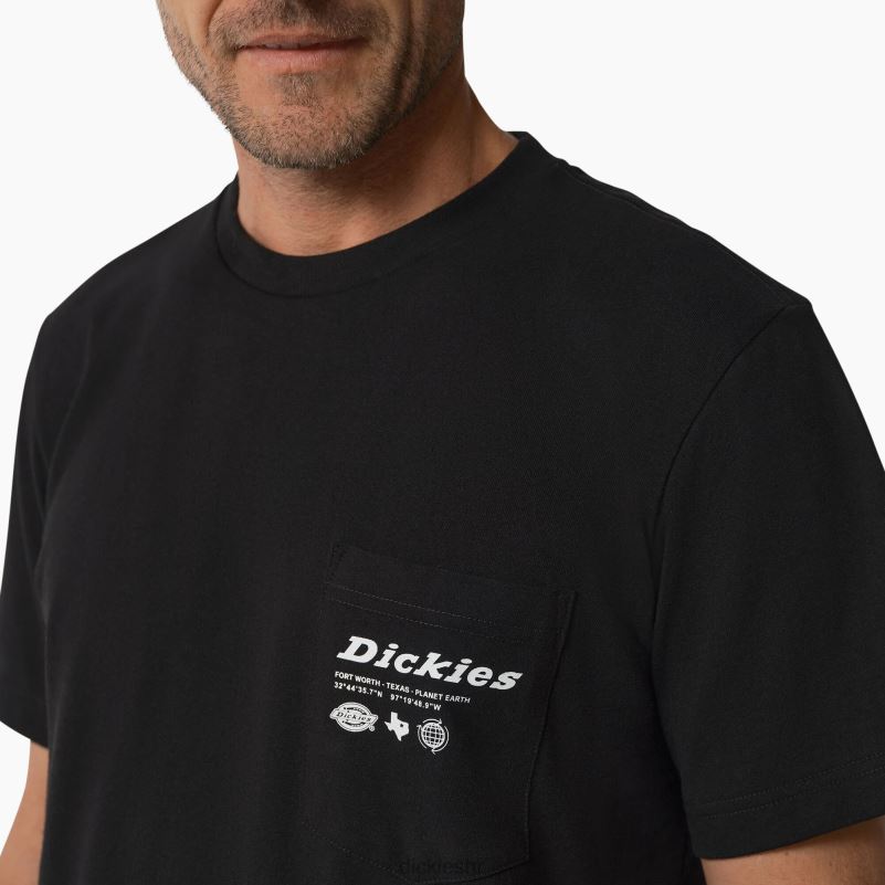 objedinjena radnom grafičkom majicom muškarci Dickies crna (b25) 6BPL6880 radna odjeća