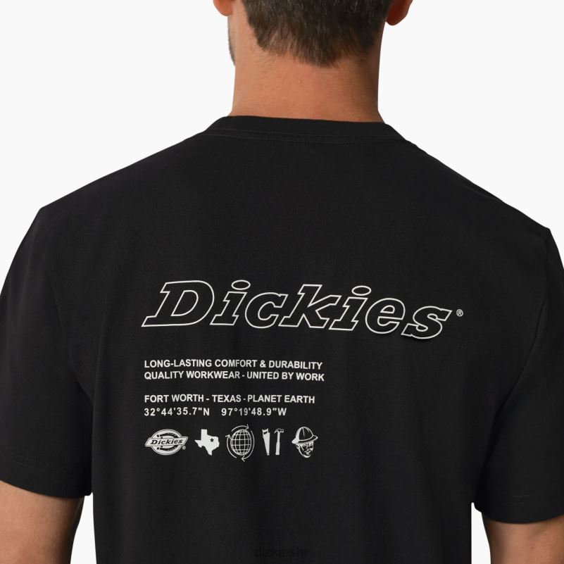 objedinjena radnom grafičkom majicom muškarci Dickies crna (b25) 6BPL6880 radna odjeća