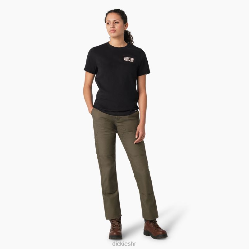 teška radna odjeća grafička majica žene Dickies crna (kbk) 6BPL62117 radna odjeća