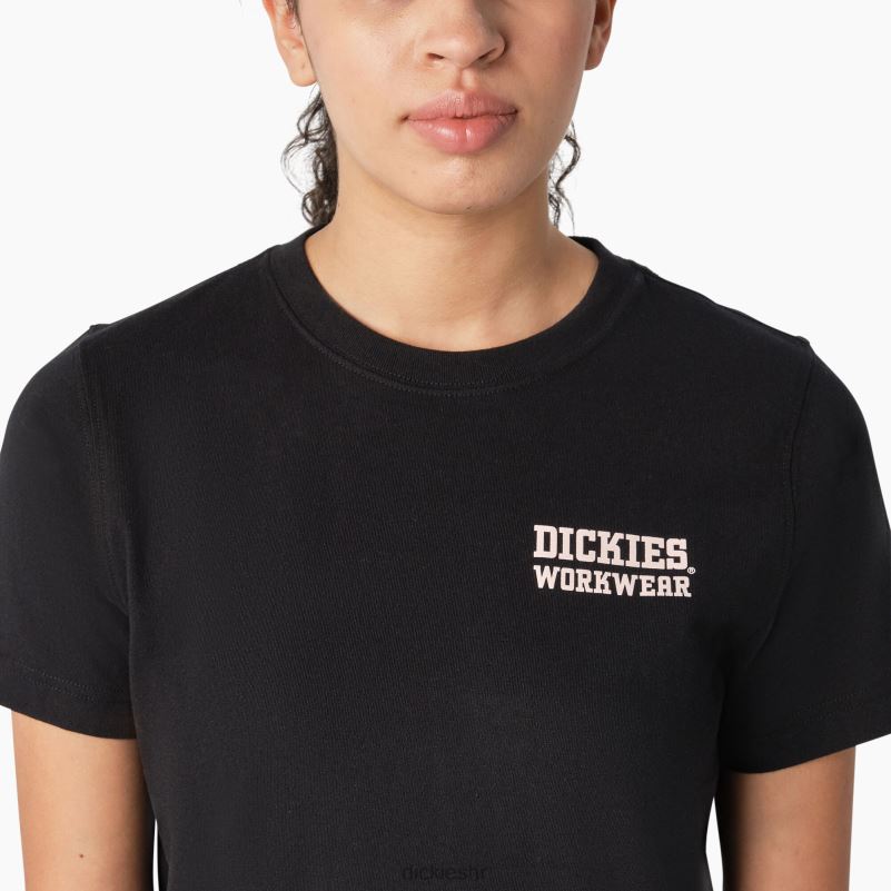 teška radna odjeća grafička majica žene Dickies crna (kbk) 6BPL62117 radna odjeća